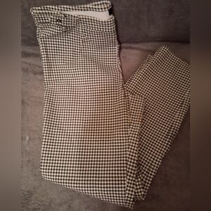 Women's Black & White Gingham Skinny Pants